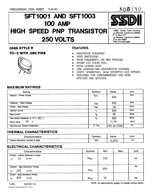 SFT1001