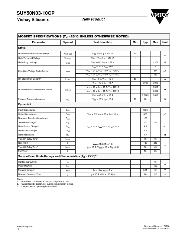 SUY50N03-10CP