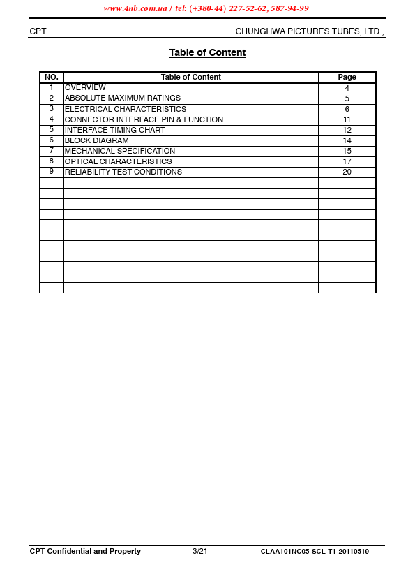 CLAA101NC05