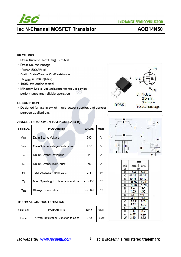 AOB14N50