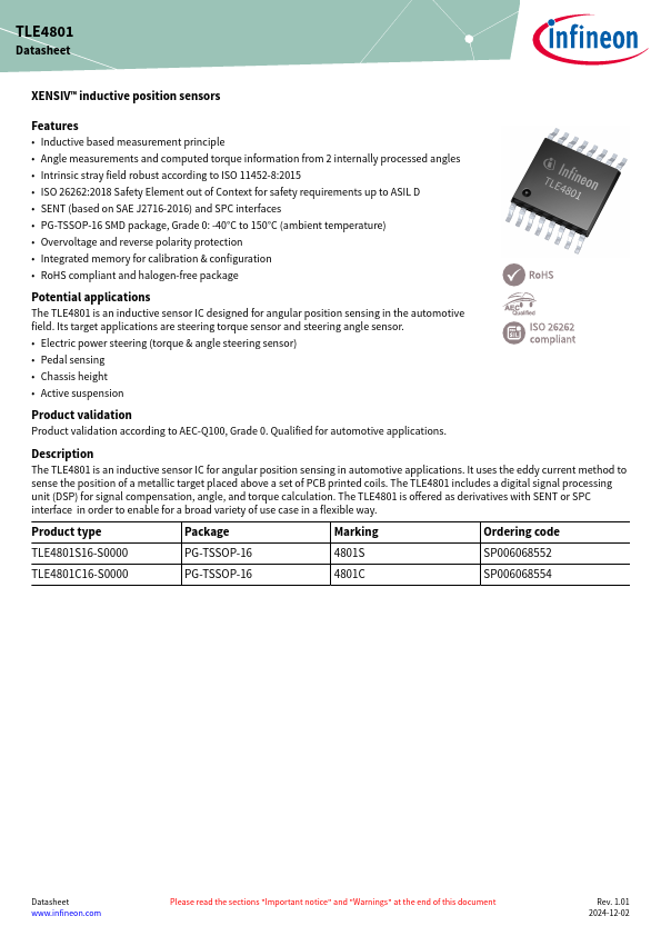 TLE4801 Datasheet Preview