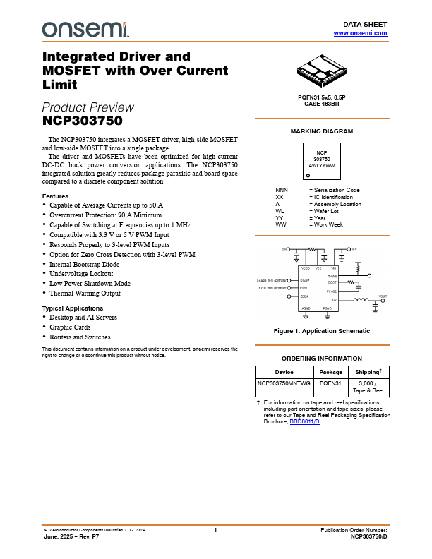 NCP303750 Datasheet Preview