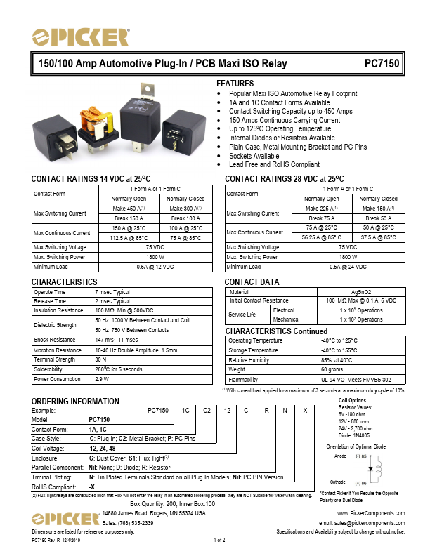 PC7150 Datasheet Preview