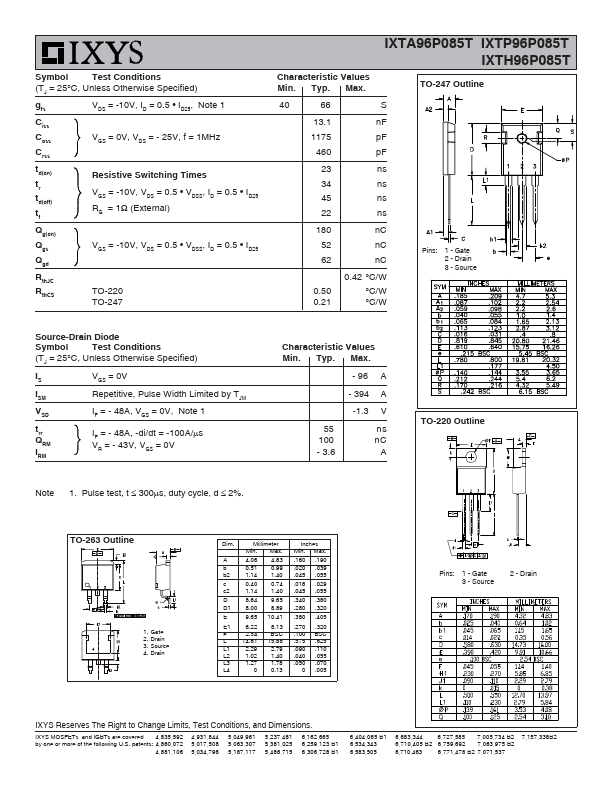 IXTH96P085T