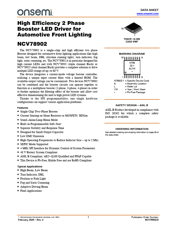 NCV78902 Datasheet Preview