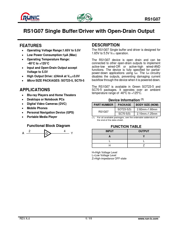 RS1G07 Datasheet Preview