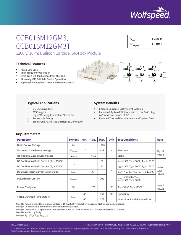 CCB016M12GM3T Datasheet Preview