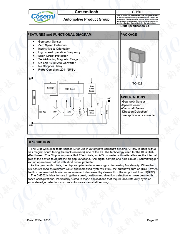CH502 Datasheet Preview