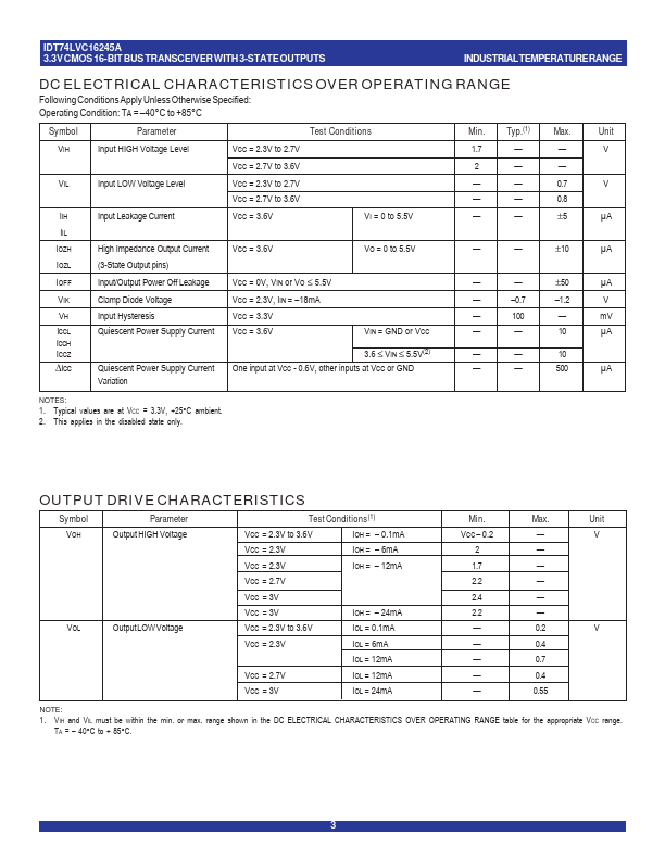IDT74LVC16245A