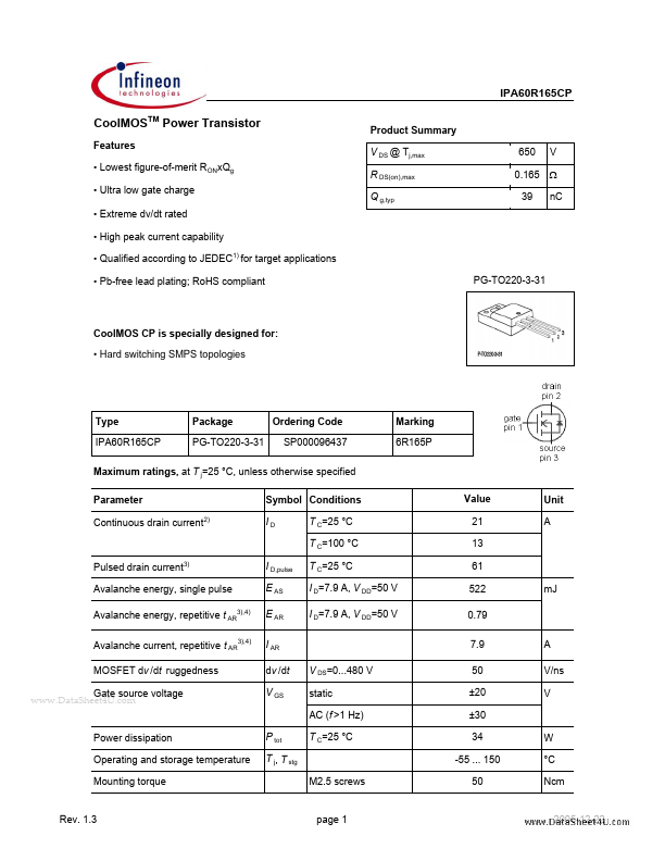 IPA60R165CP