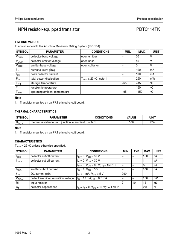 PDTC114TK