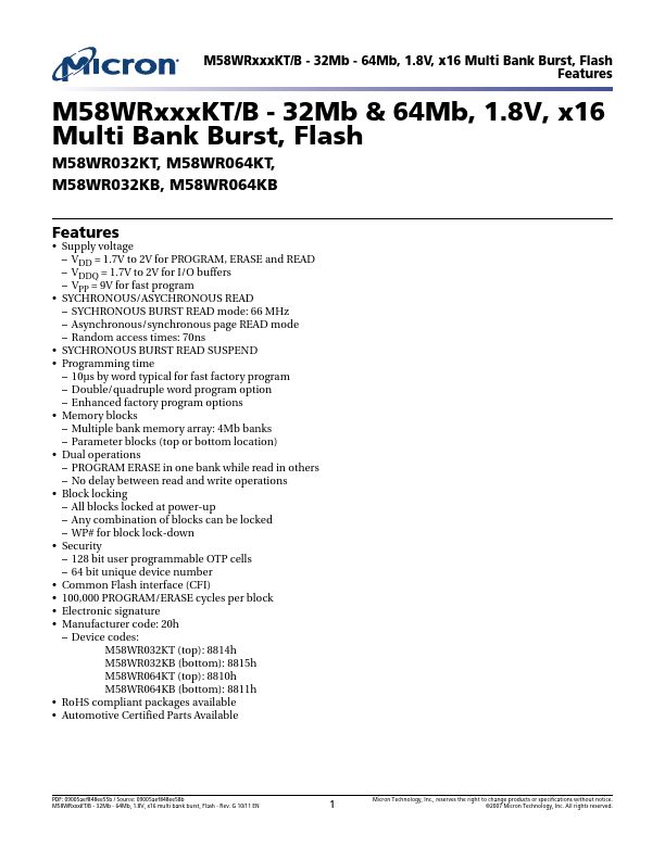 M58WR032KT