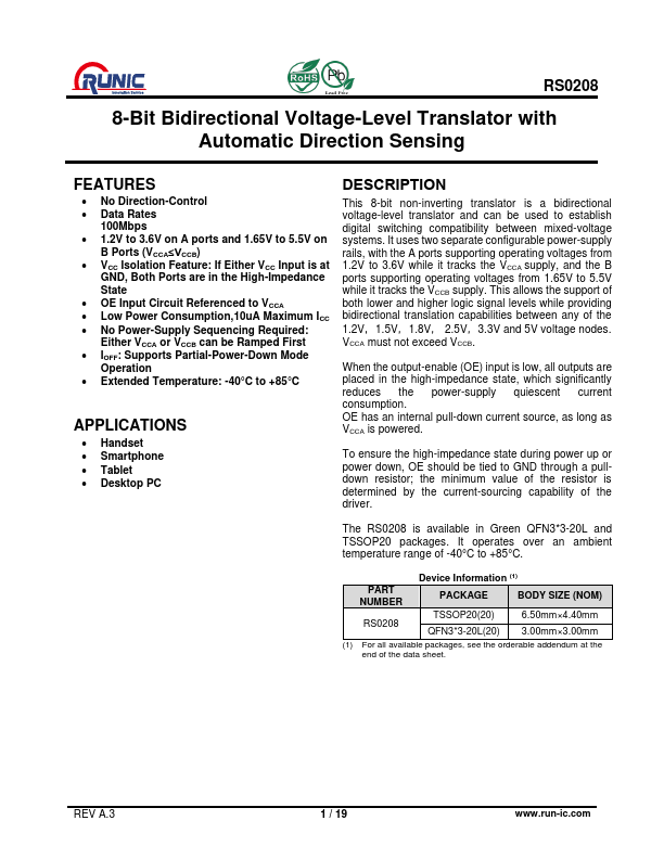 RS0208 Datasheet Preview
