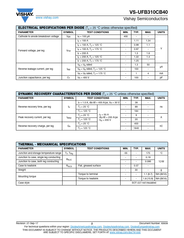 VS-UFB310CB40