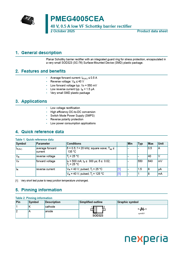 PMEG4005CEA Datasheet Preview