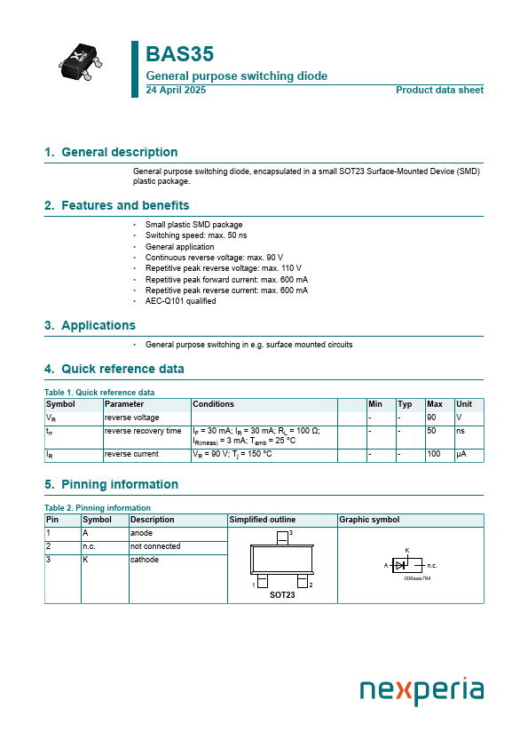 BAS35 Datasheet Preview