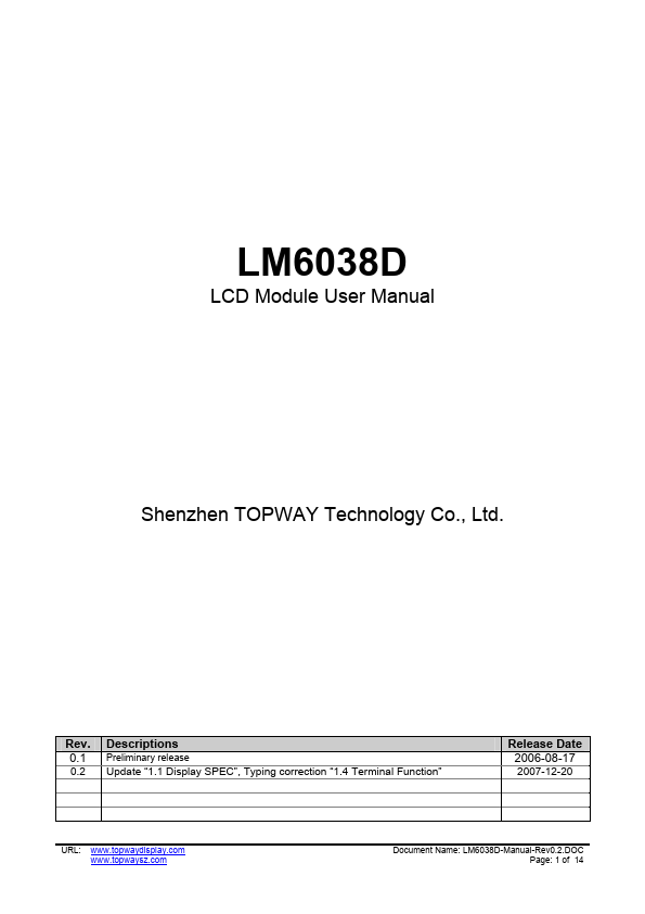 LM6038D