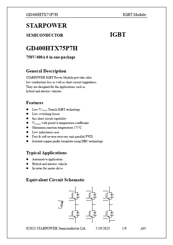 GD400HTX75P7H Datasheet Preview