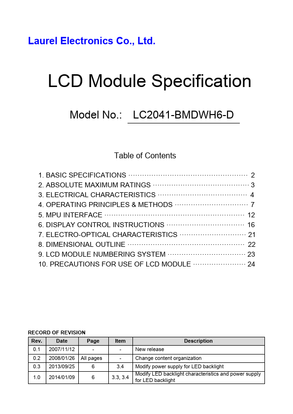 LC2041-BMDWH6-D