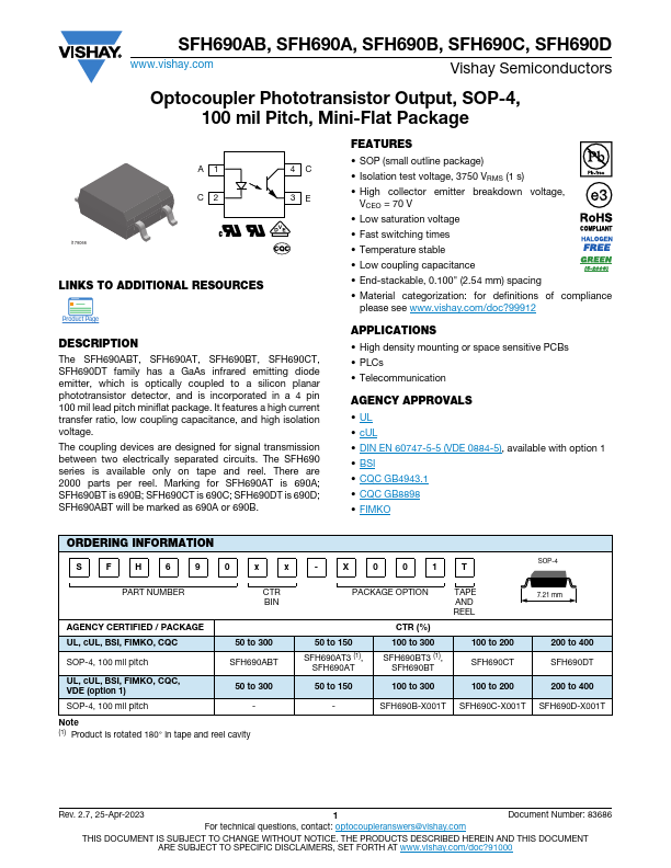 SFH690B Datasheet Preview