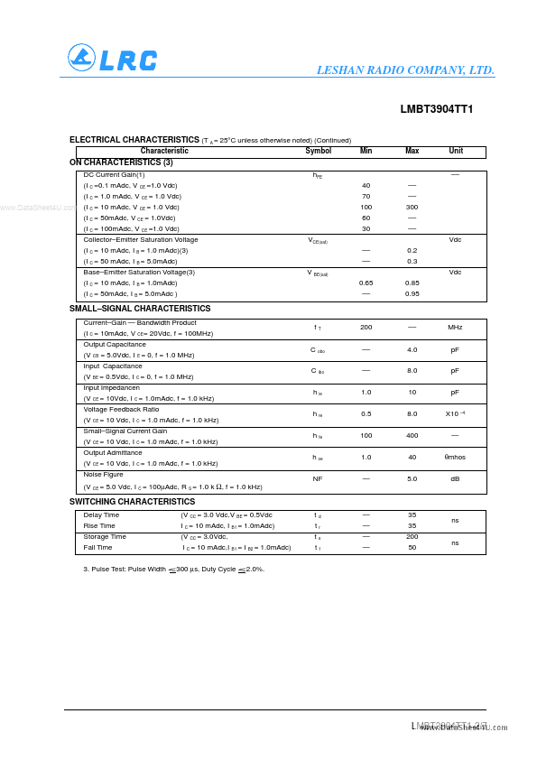 LMBT3904TT1