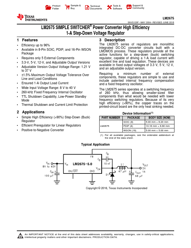 LM2675N-5.0