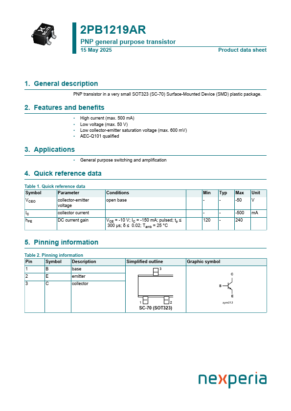 2PB1219AR Datasheet Preview