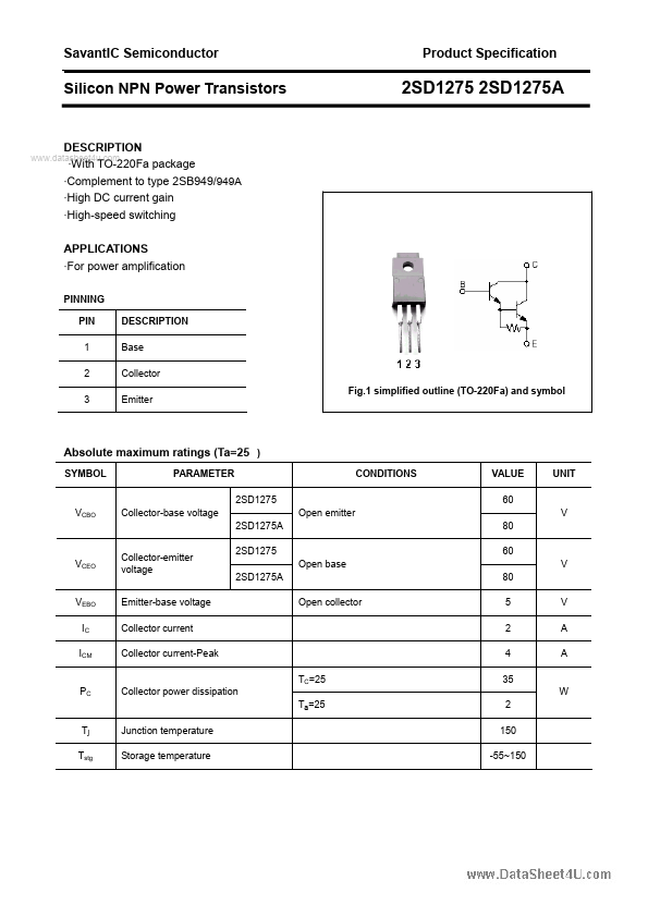 2SD1275A