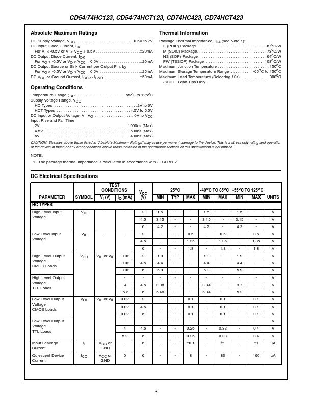 CD54HC123