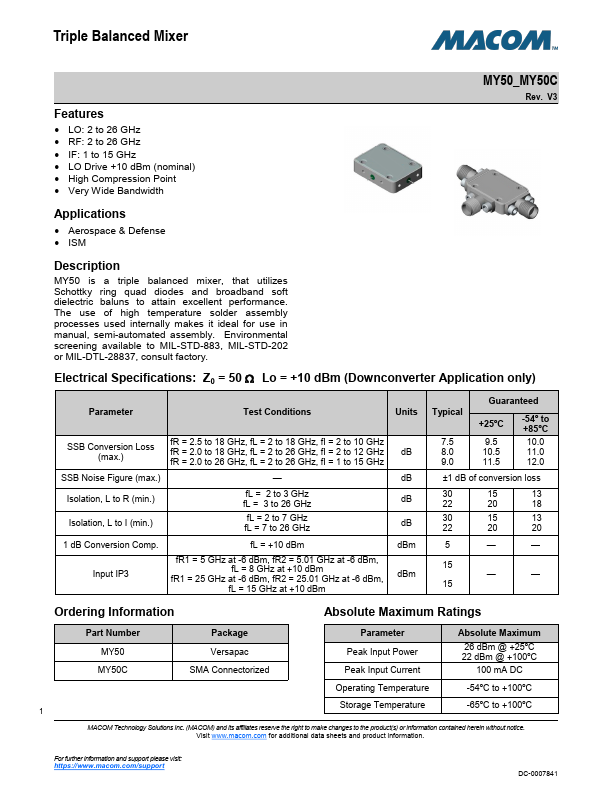 MY50C Datasheet Preview