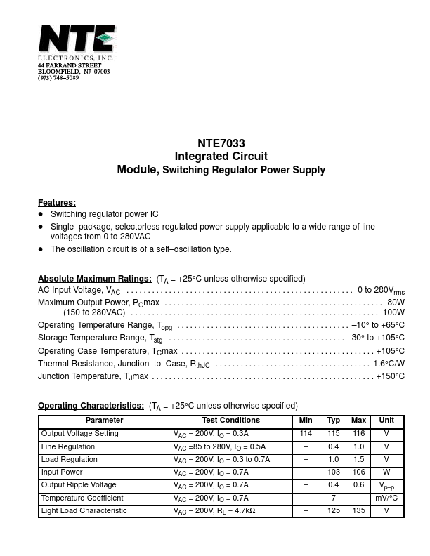 NTE7033