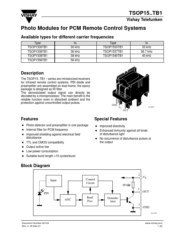 TSOP1540TB1