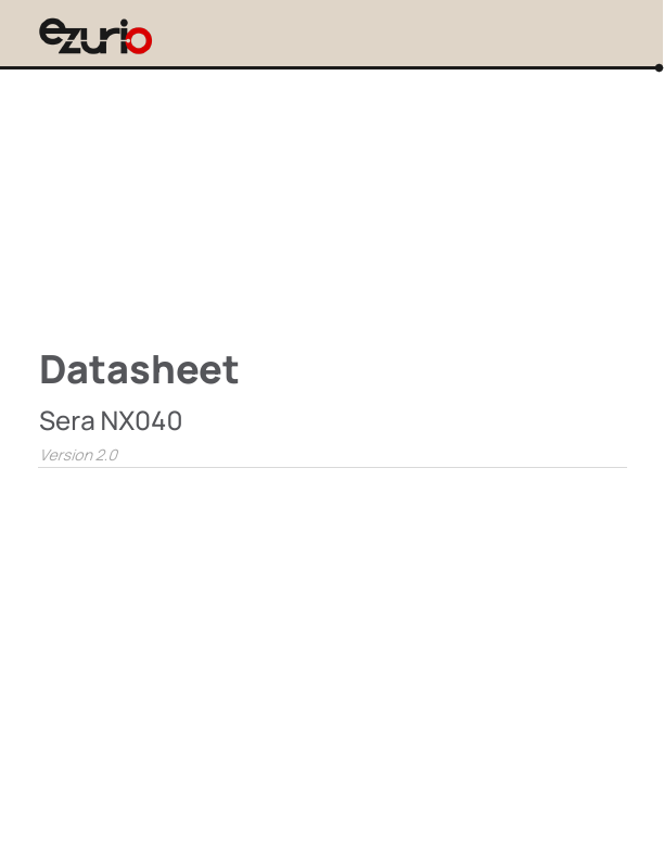 NX040-Sera Datasheet Preview