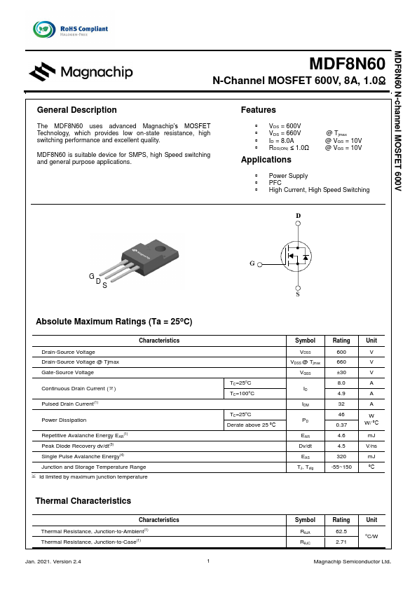 MDF8N60