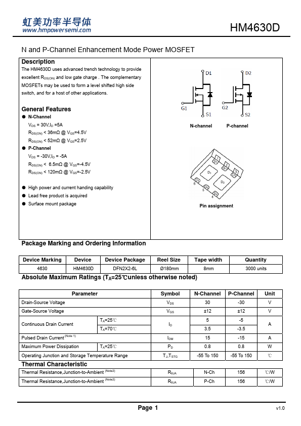 HM4630D Datasheet Preview