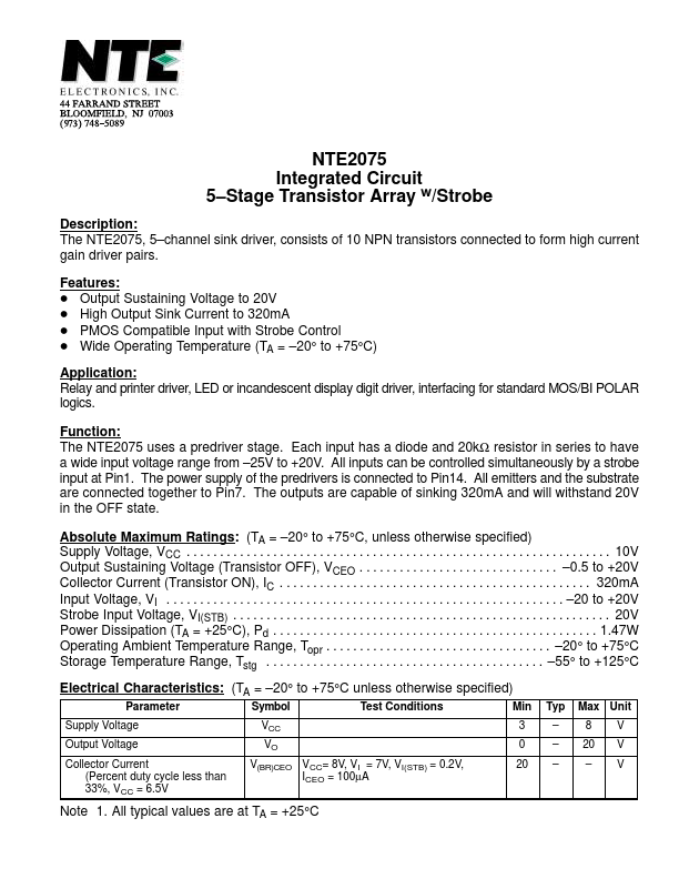 NTE2075