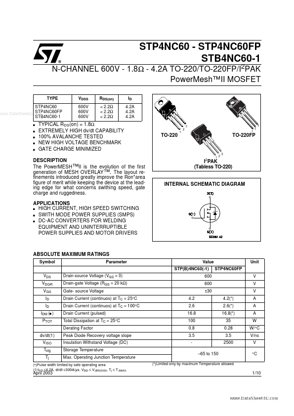 STB4NC60-1