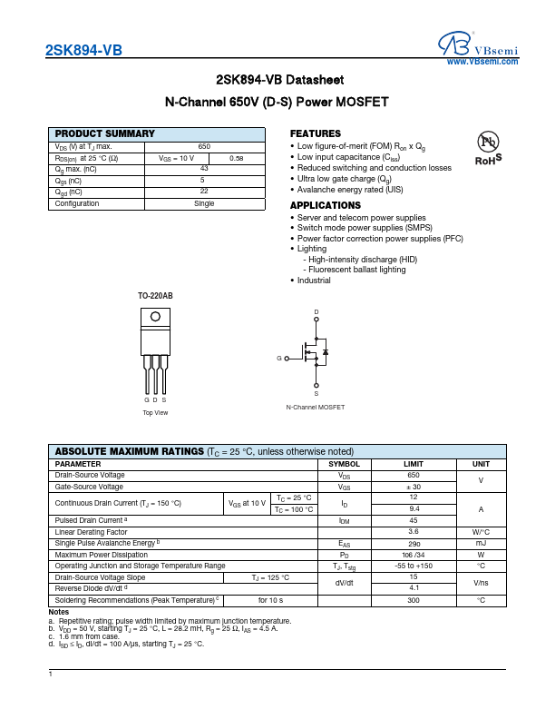 2SK894 Datasheet Preview