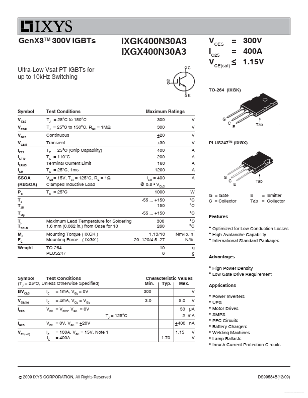 IXGK400N30A3