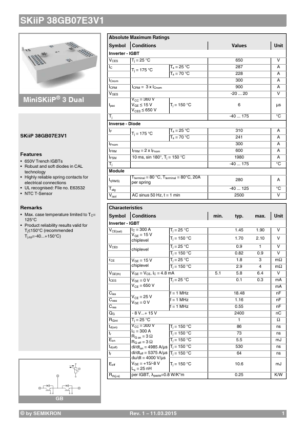 SKiiP38GB07E3V1