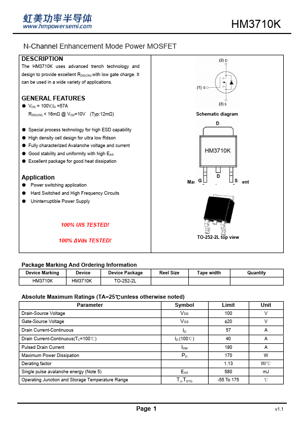 HM3710K Datasheet Preview