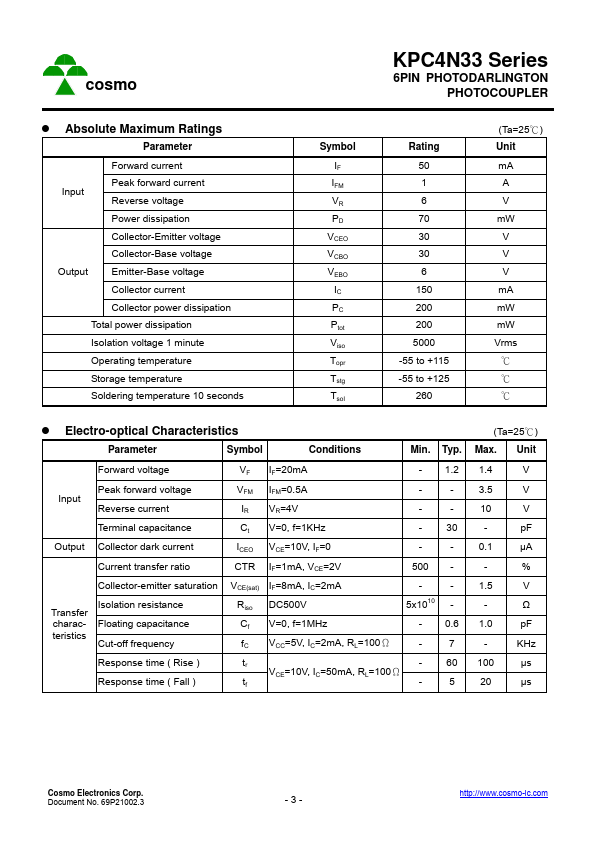 datasheet Preview Page 3