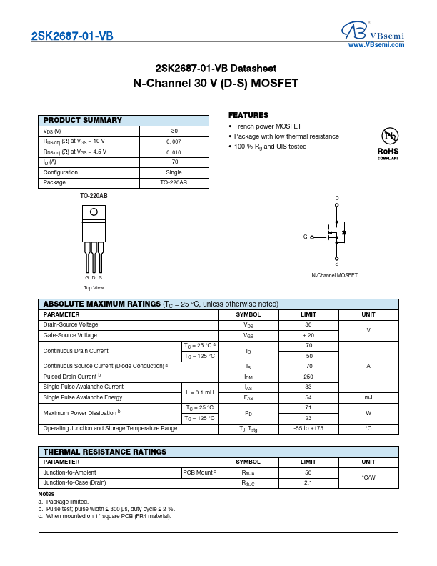 2SK2687-01 Datasheet Preview