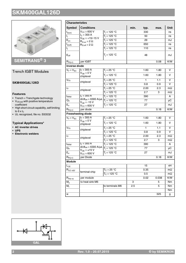 SKM400GAL126D