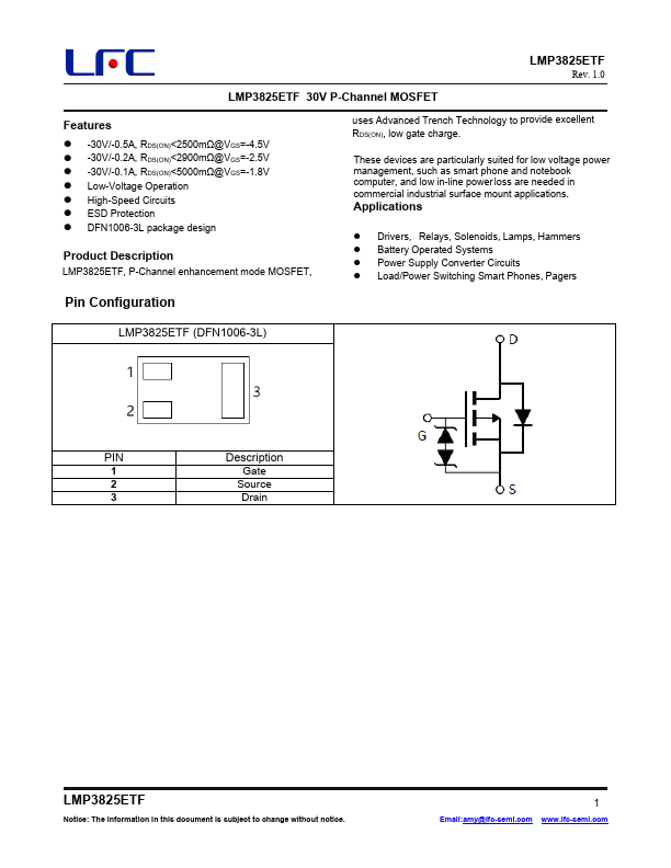 LMP3825ETF Datasheet Preview