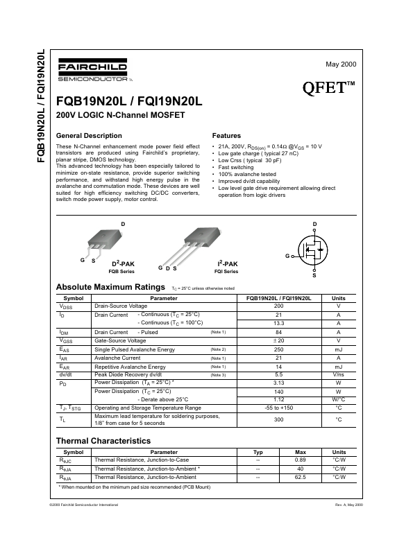 FQI19N20L