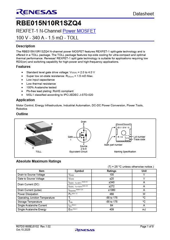 RBE015N10R1SZQ4 Datasheet Preview