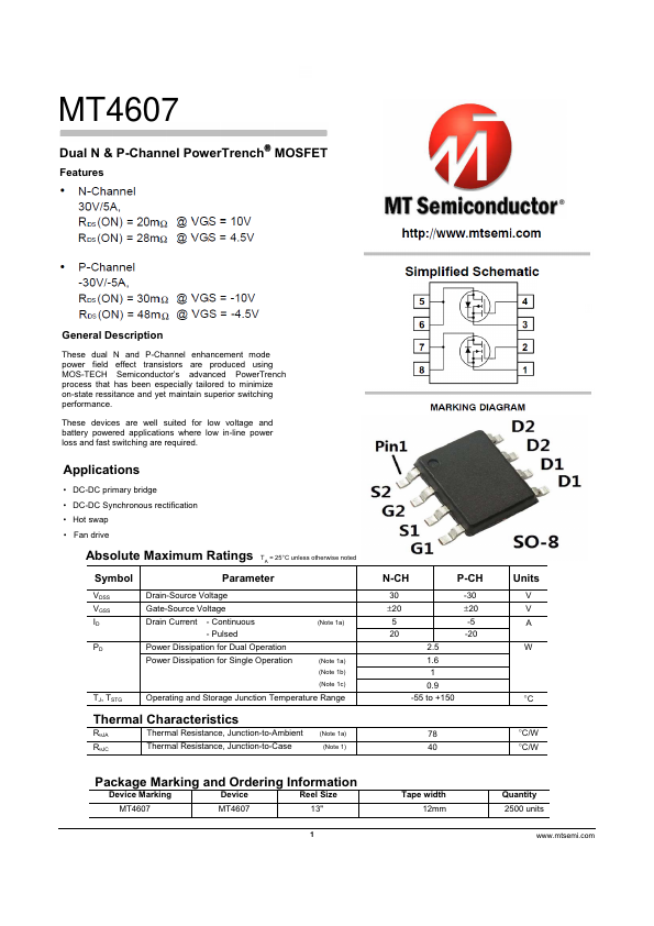 MT4607 Datasheet Preview