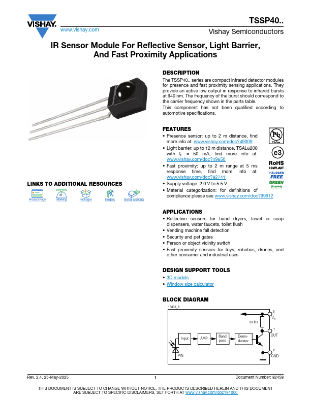 TSSP4038 Datasheet Preview