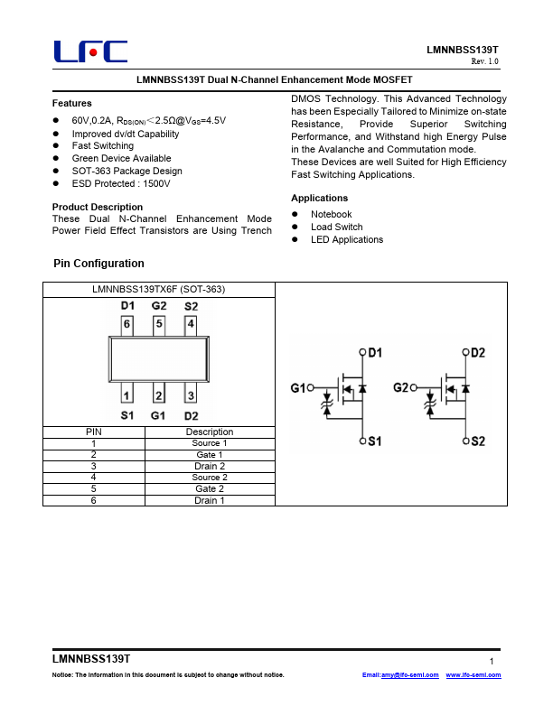 LMNNBSS139T Datasheet Preview